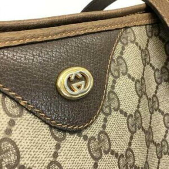 Gucci Tote Bag GG Shoulder Brown no - Picture 3 of 8